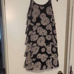 Robbie Bee Black and White Halter Sundress